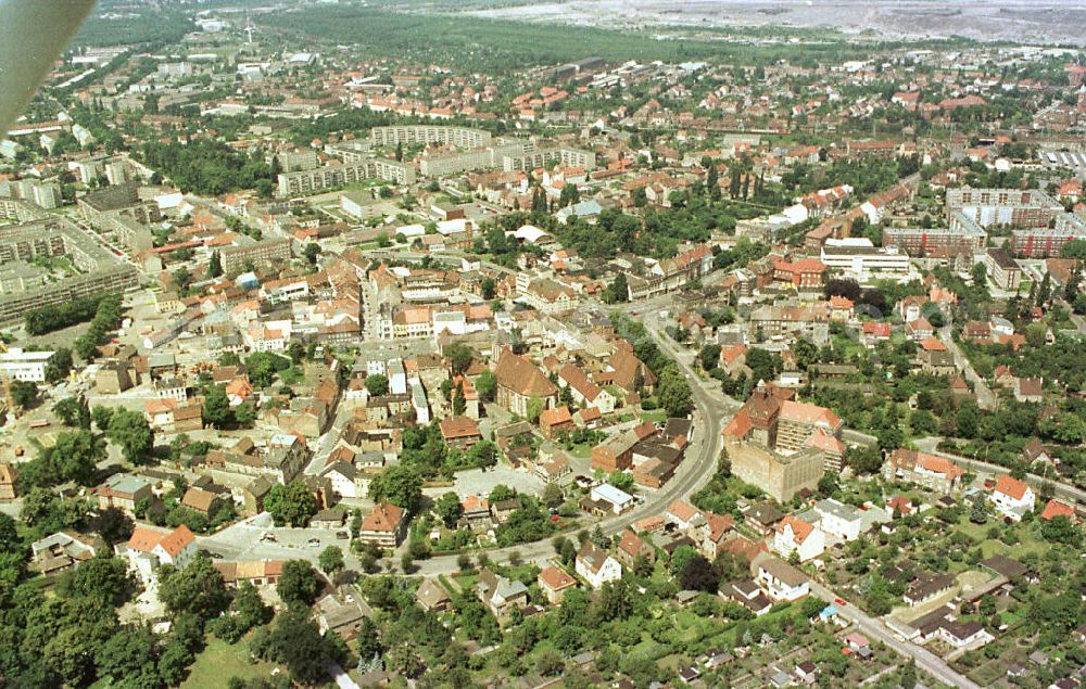 Senftenberg / Brandenburg from above - Stadtzentrum von Senftenberg in Brandenburg.