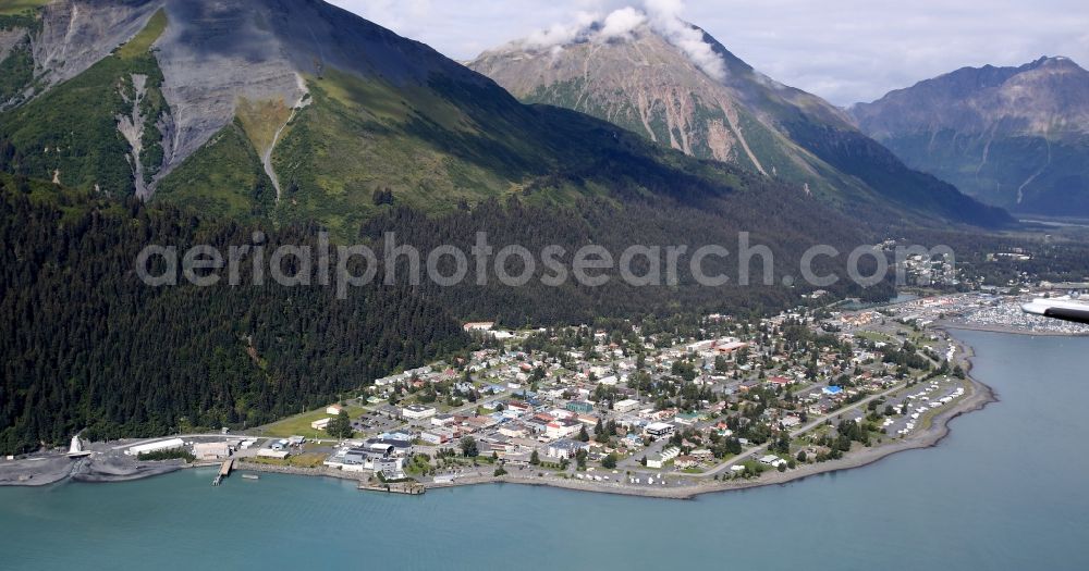 Seward from above - Downtown Seward to Alaska in the United States of America USA