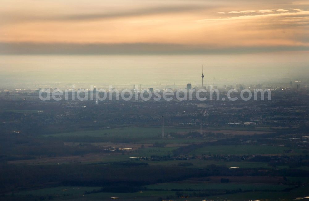 Aerial photograph Berlin - City center with the skyline in the downtown area in Berlin, Germany