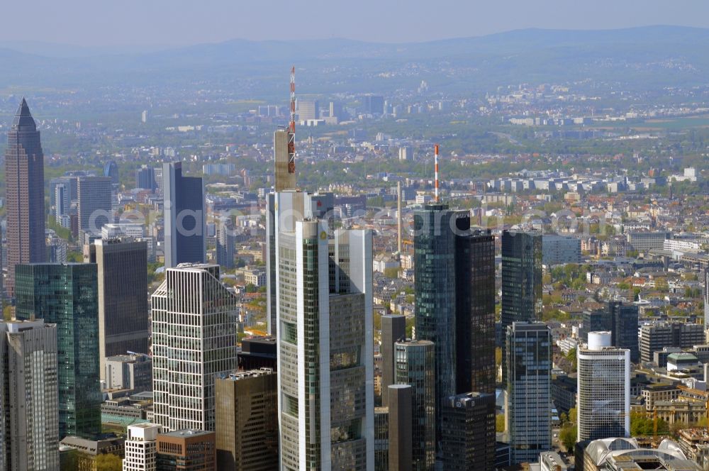 Frankfurt am Main from above - City center with the skyline in the downtown area in Frankfurt in the state Hesse