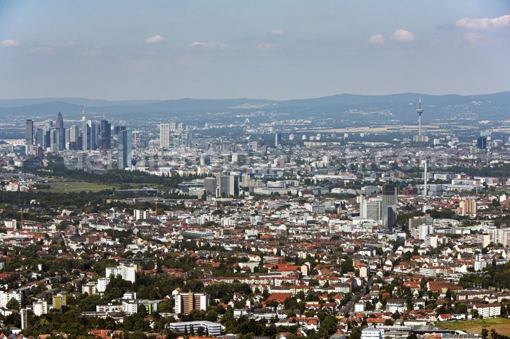 Frankfurt am Main from above - City center with the skyline in the downtown area in Frankfurt in the state Hesse