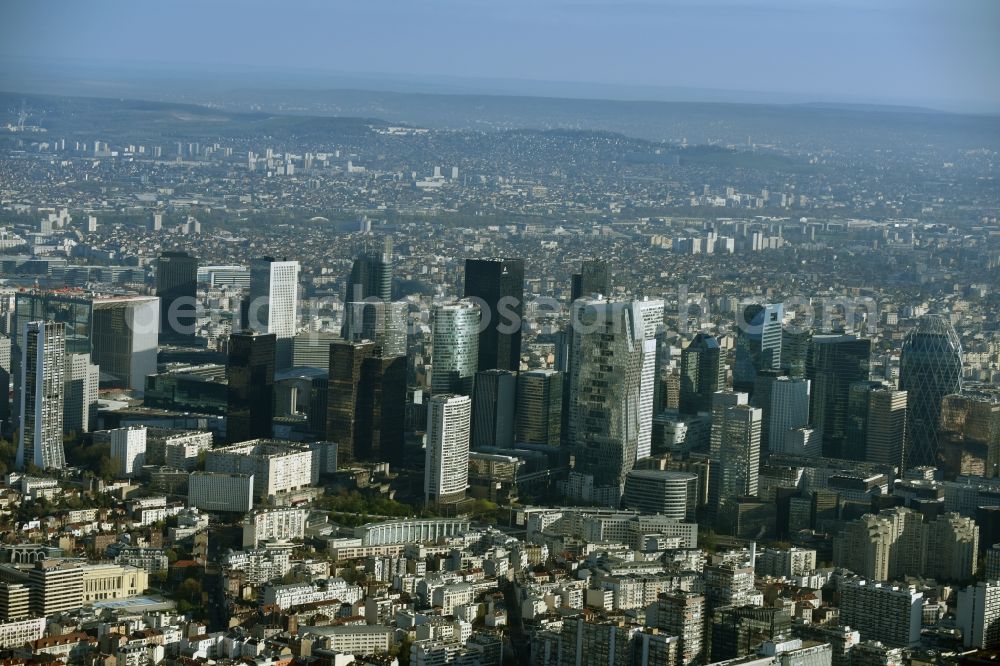 Paris Nanterre from above - City center with the skyline in the downtown area in Paris Nanterre in Ile-de-France, France