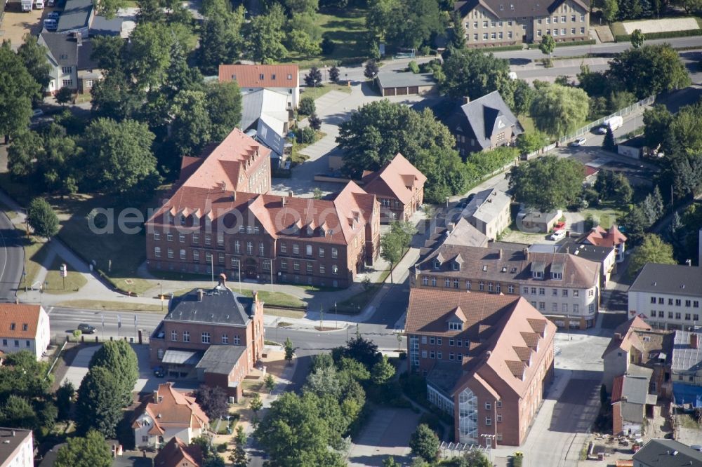 Aerial photograph Calau - The center of the city in Calau Oberspreewald Lausitz in Brandenburg