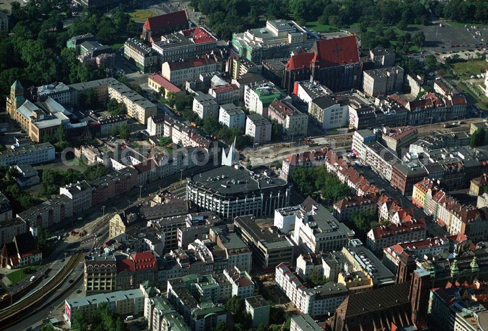 Aerial image Wroclaw (Polen) - Blick auf das Stadtzentrum von Wroclaw.