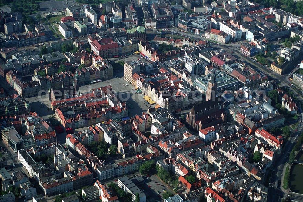 Wroclaw (Polen) from above - Blick auf das Stadtzentrum von Wroclaw.