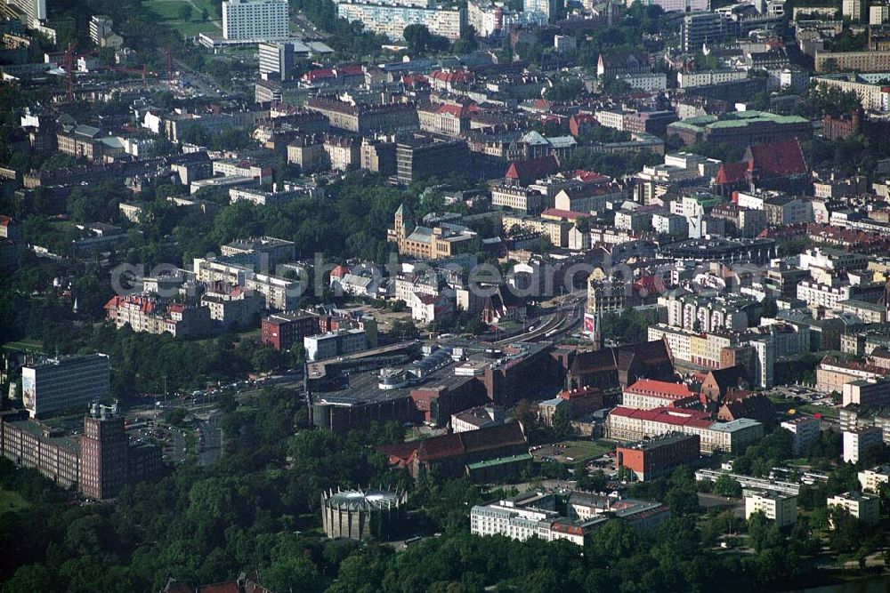 Aerial image Wroclaw (Polen) - Blick auf das Stadtzentrum von Wroclaw.