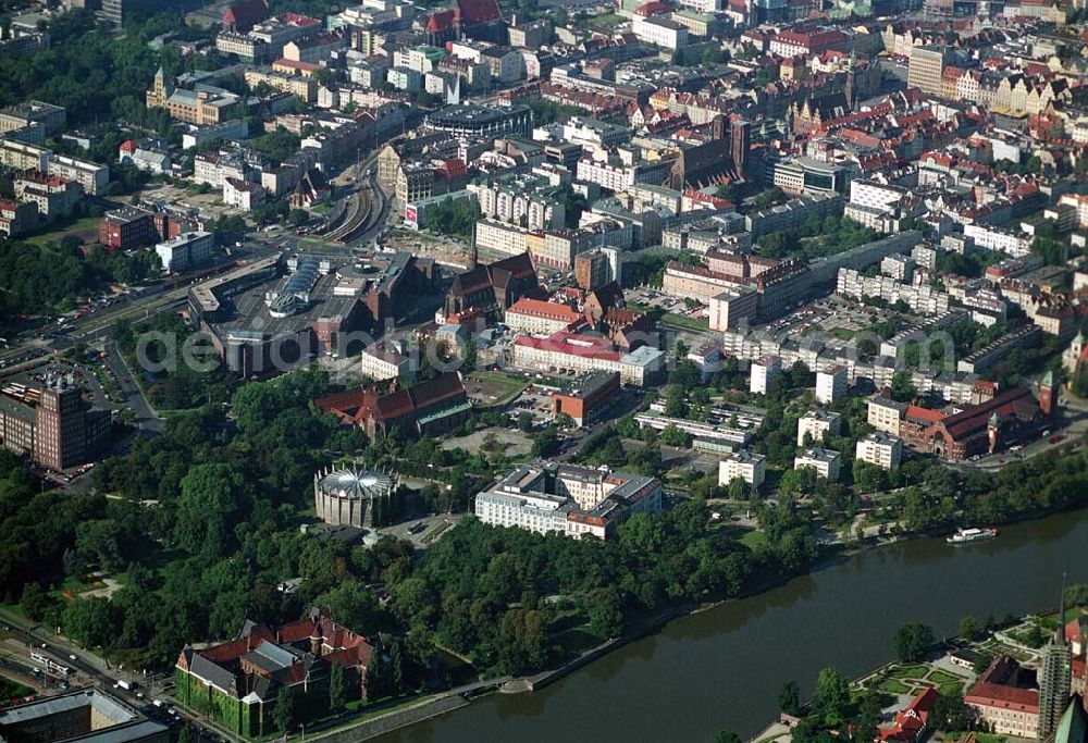 Wroclaw (Polen) from above - Blick auf das Stadtzentrum von Wroclaw.