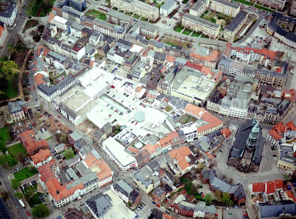 Zwickau / Sachsen from the bird's eye view: Stadtzentrum von Zwickau mit neuem Einkaufszentrum.