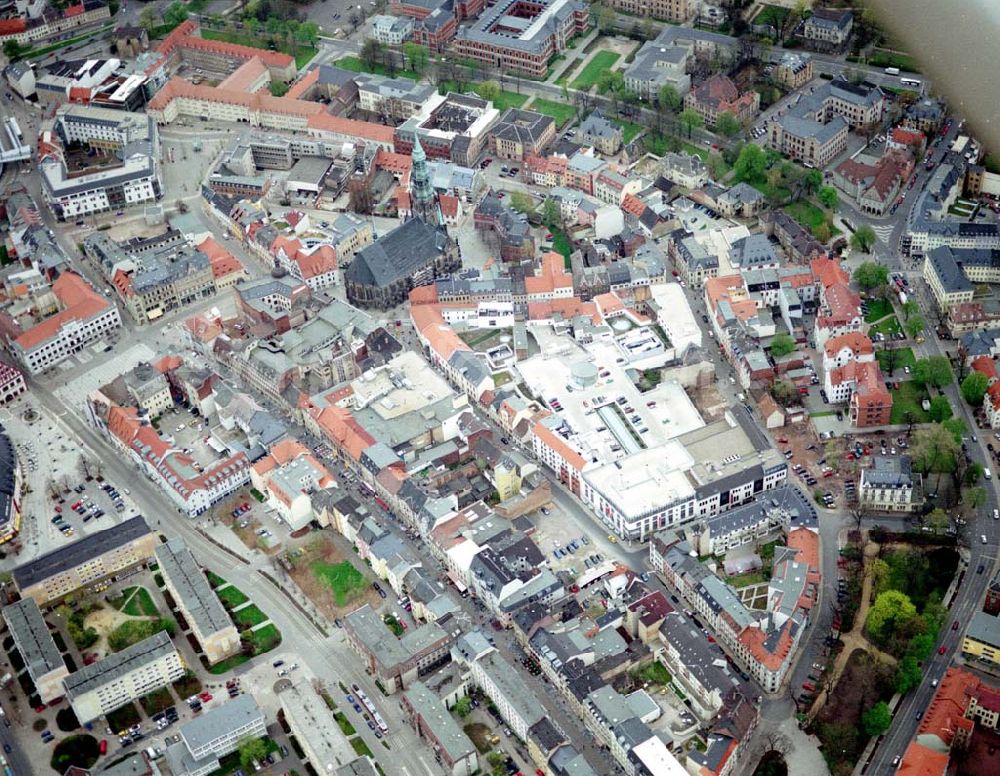 Zwickau / Sachsen from above - Stadtzentrum von Zwickau mit neuem Einkaufszentrum.