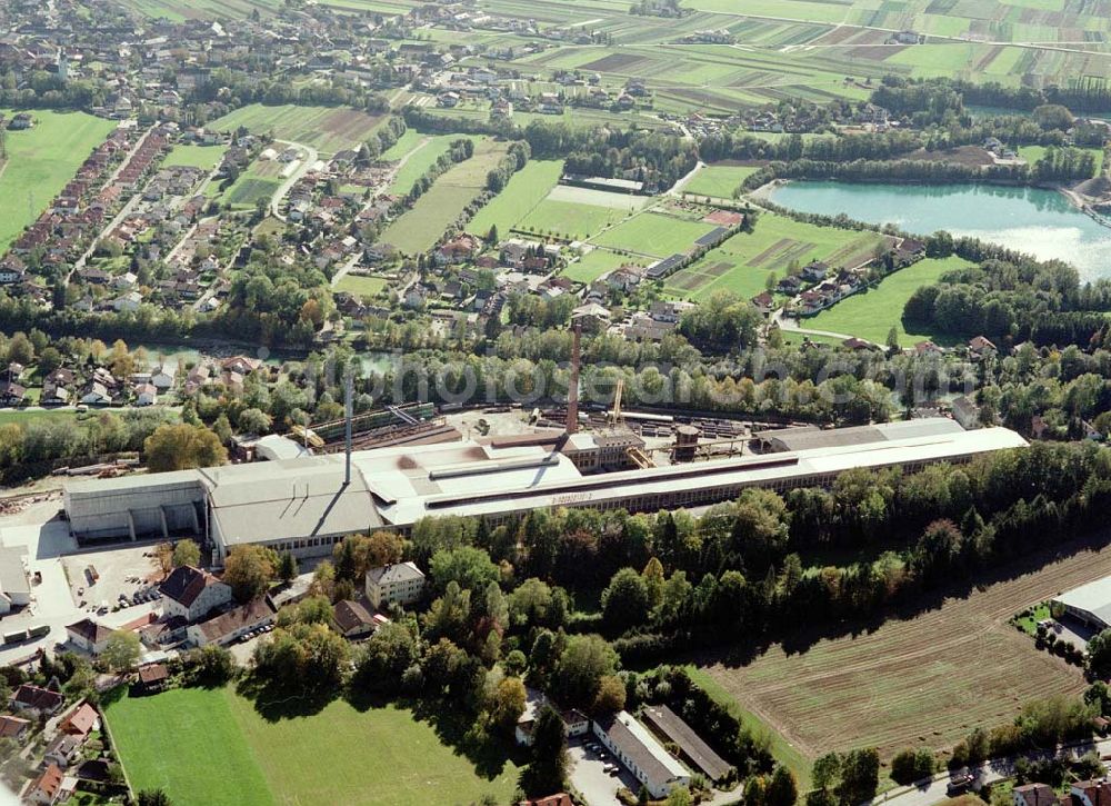 Aerial image Freilassing / Bayern - Stahlwerk Annahütte der Unternehmensgruppe MAX AICHER in Freilassing.