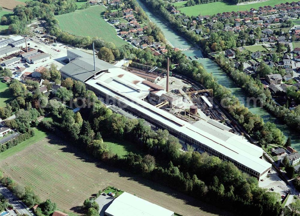 Aerial photograph Freilassing / Bayern - Stahlwerk Annahütte der Unternehmensgruppe MAX AICHER in Freilassing.