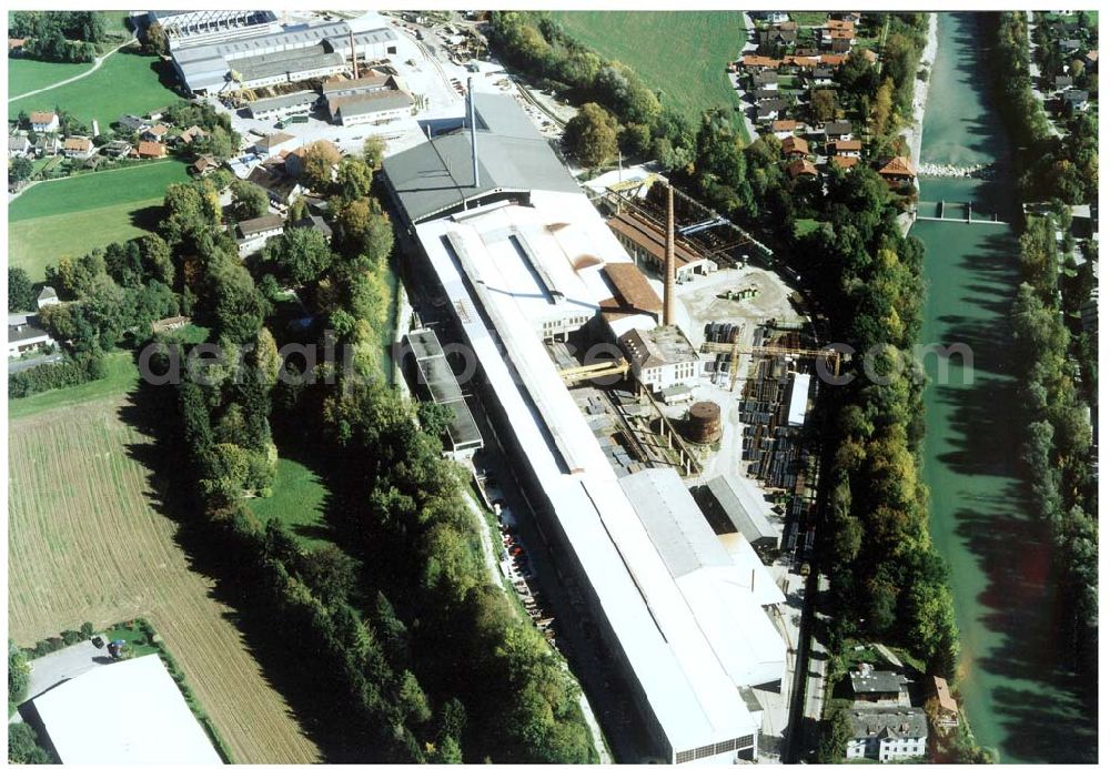 Aerial image Freilassing / Bayern - Stahlwerk Annahütte der Unternehmensgruppe MAX AICHER in Freilassing.