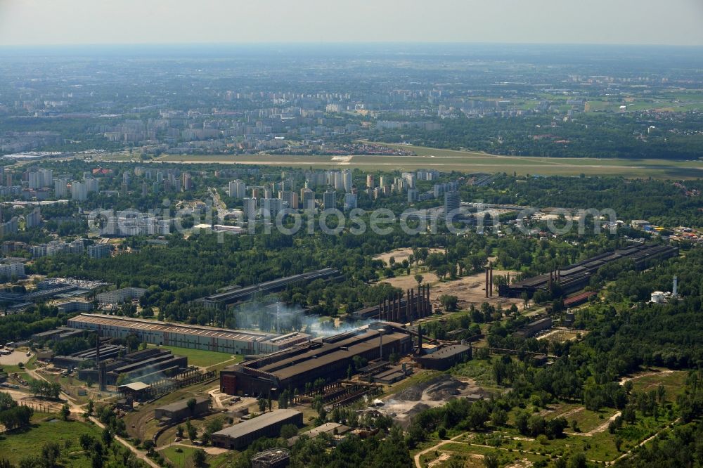 Aerial image Warschau - View of the steelworks Arcelor Mittal in Warsaw in the voivodeship Masowien in Poland