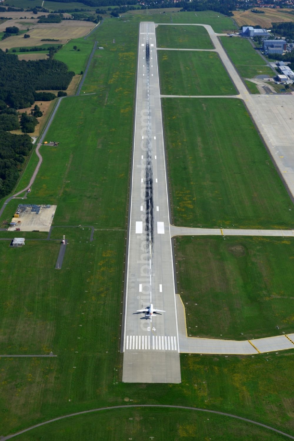 Dresden from the bird's eye view: View the international airport Dresden DRS