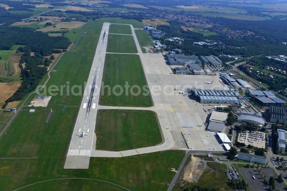 Aerial image Dresden - View the international airport Dresden DRS