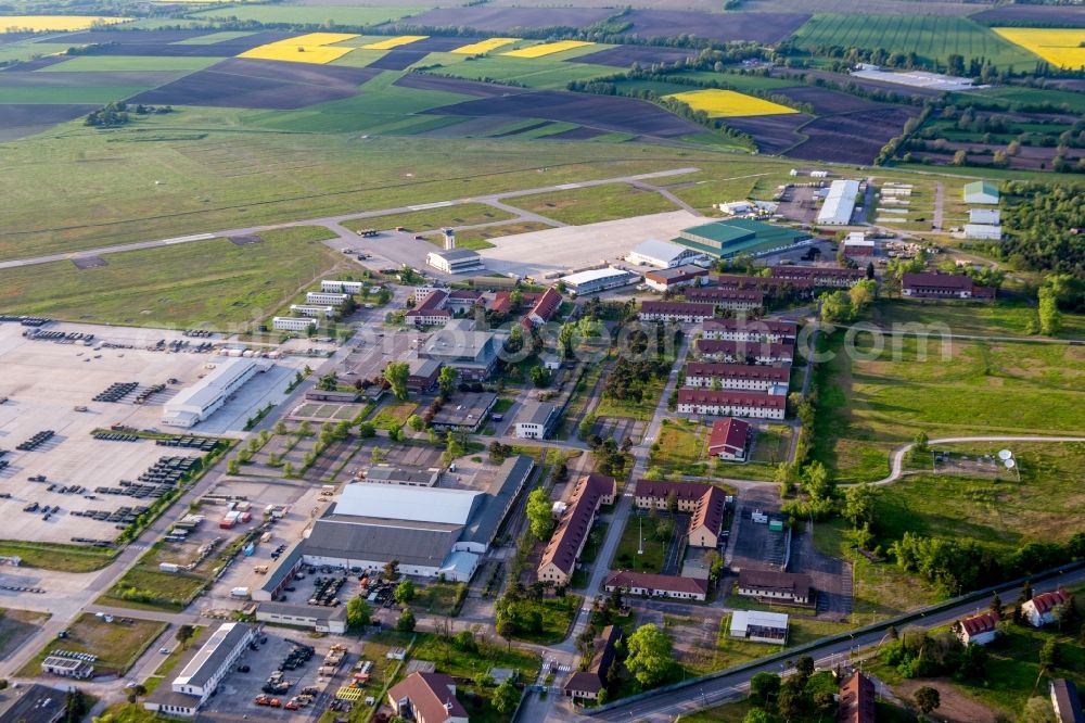 Aerial photograph Mannheim - Locked runway at the former airfield Coleman of US Air force in the district Sandhofen in Mannheim in the state Baden-Wurttemberg, Germany