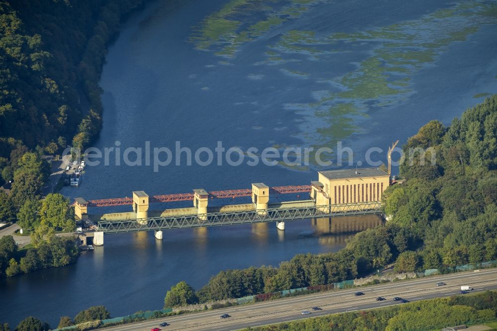 Hagen from above - Dam at the Ruhr in Hagen in the Ruhr area in North Rhine-Westphalia