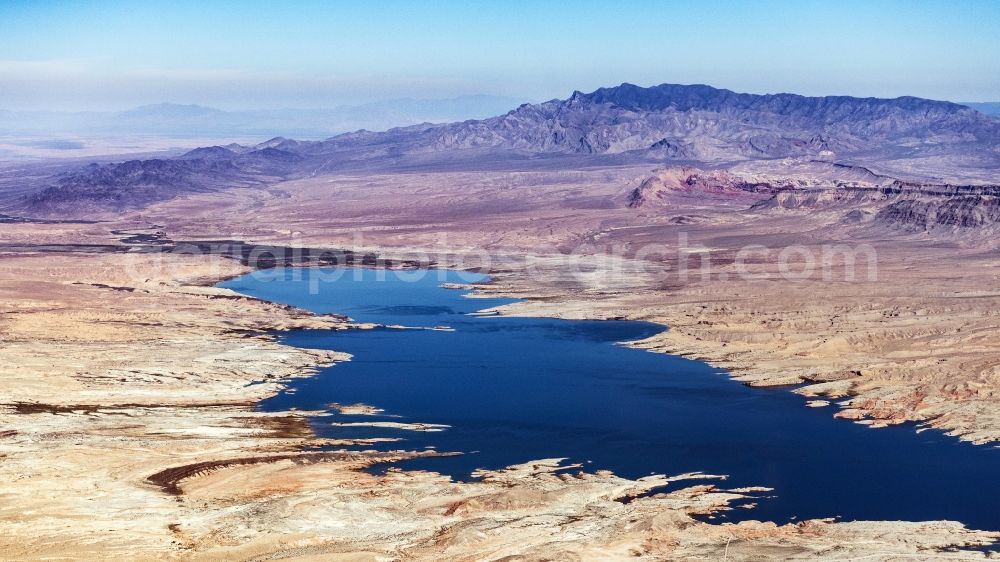 Aerial photograph Echo Bay - Impoundment and shore areas at the lake Lake Mead in Echo Bay in Nevada, United States of America