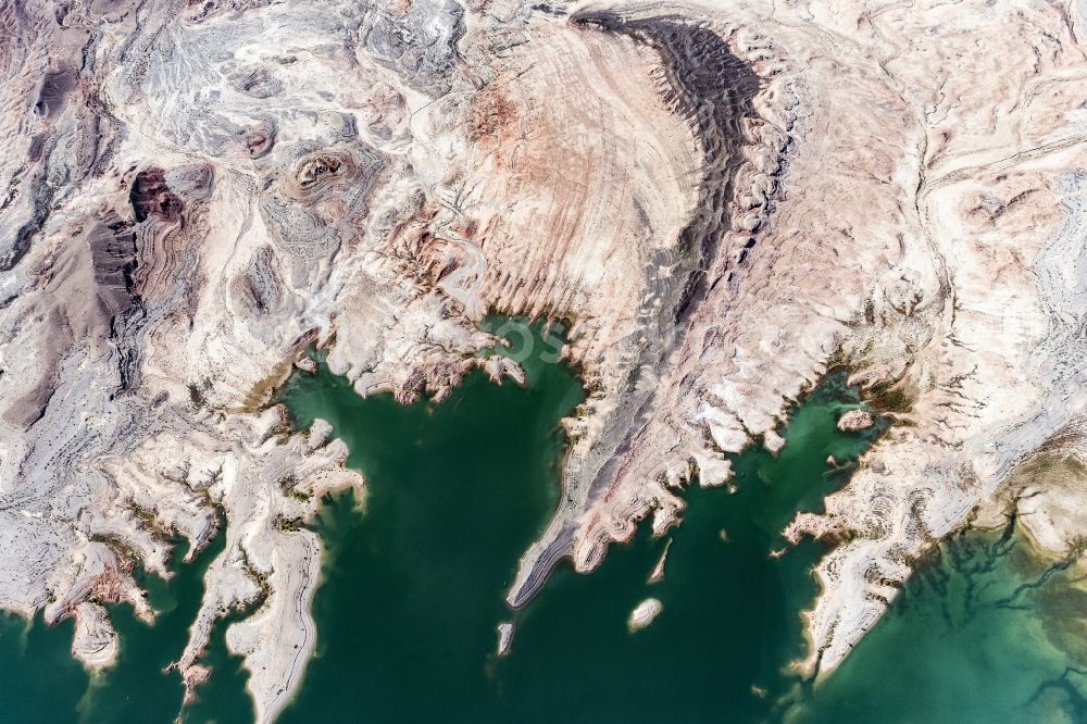 Aerial photograph Echo Bay - Impoundment and shore areas at the lake Lake Mead in Echo Bay in Nevada, United States of America