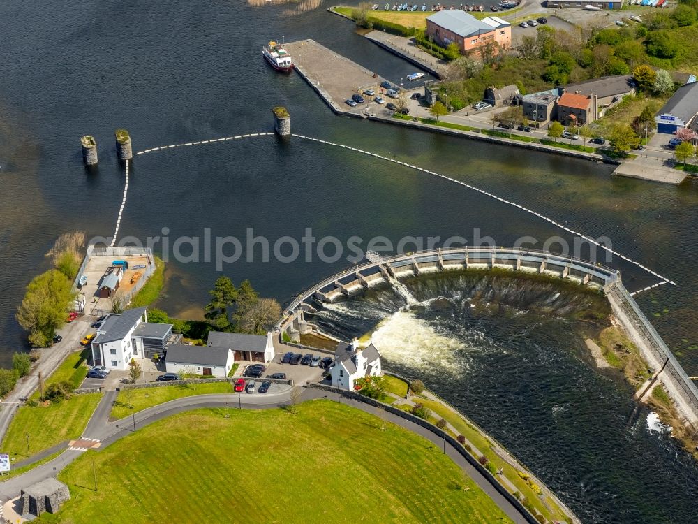 Aerial photograph Galway - Impoundment and shore areas at the lake Corrib in Galway, Ireland