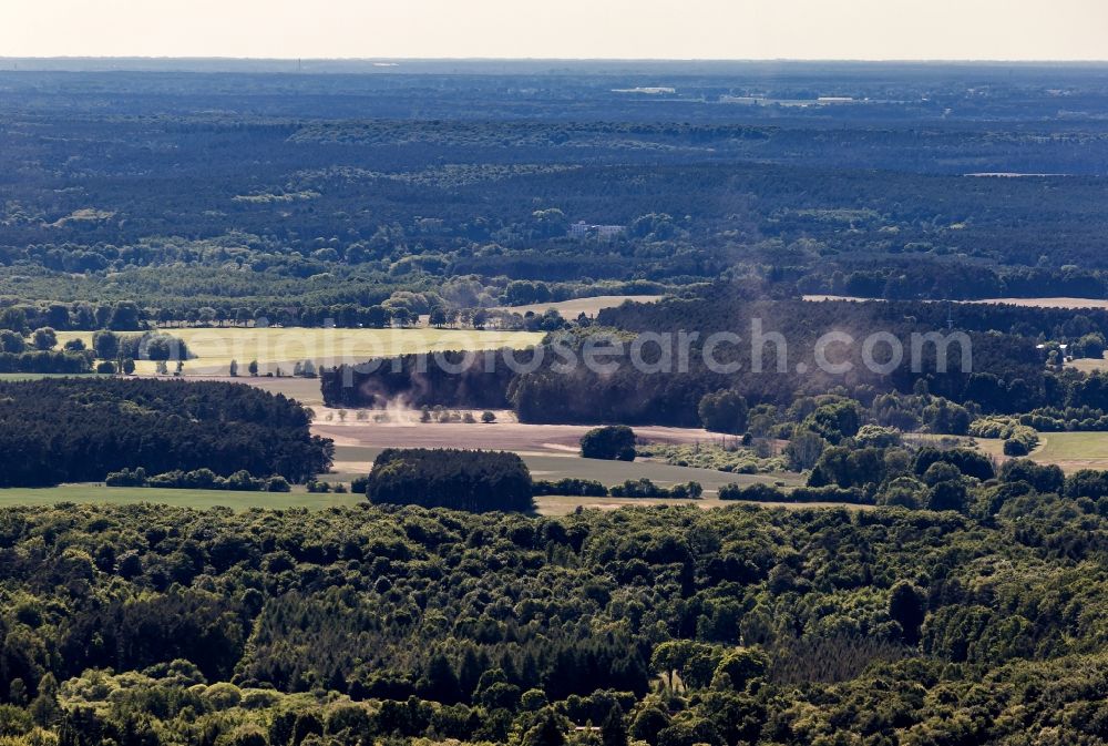 Aerial image Melchow - Dust Devil at Melchow in Brandenburg