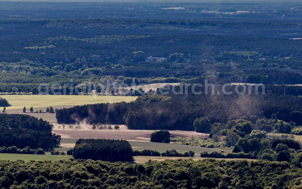 Aerial image Melchow - Dust Devil at Melchow in Brandenburg