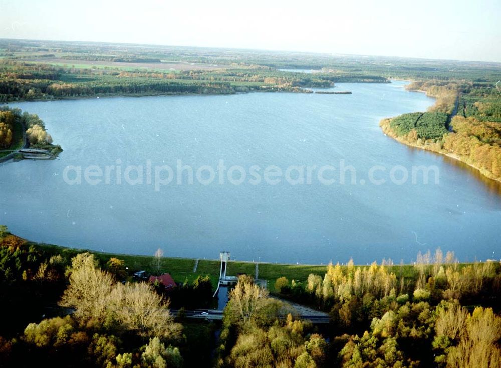 Aerial photograph Kyritz / BRB - Stausee bei Kyritz in Brandenburg.