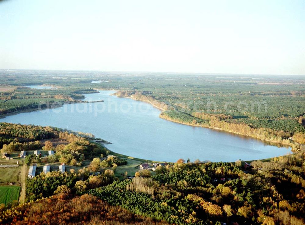 Aerial image Kyritz / BRB - Stausee bei Kyritz in Brandenburg.