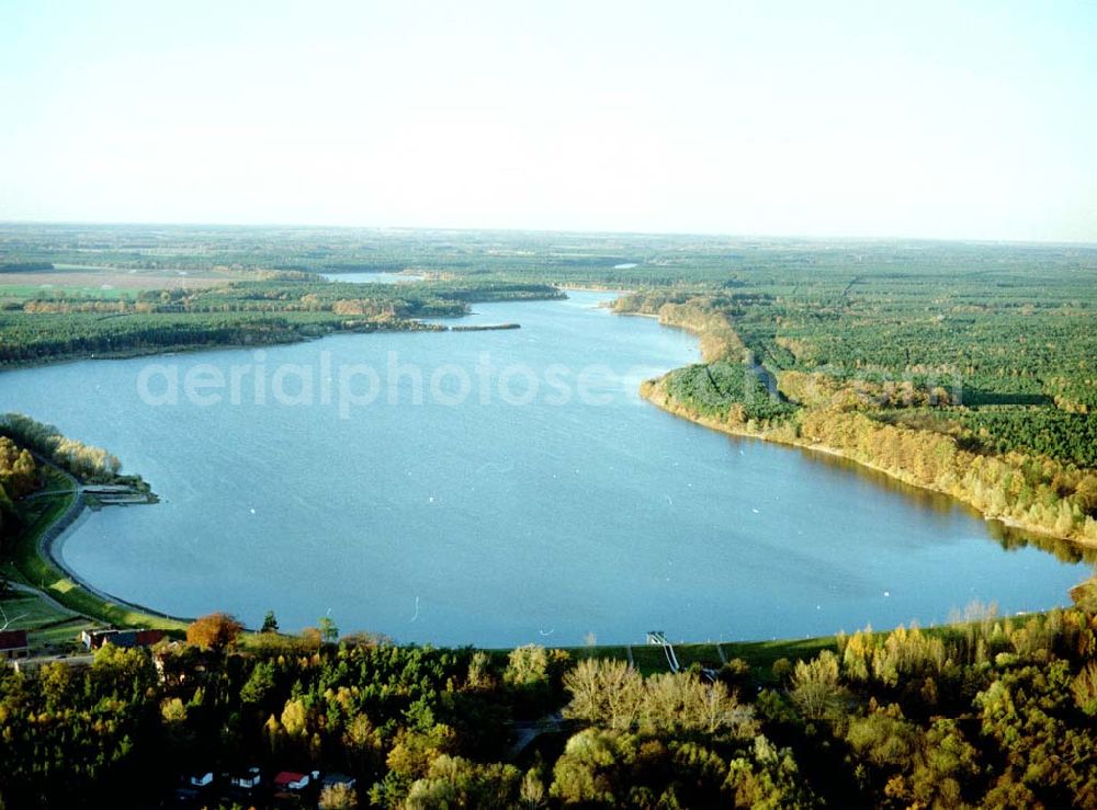 Aerial photograph Kyritz / BRB - Stausee bei Kyritz in Brandenburg.