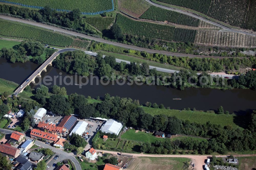 Aerial image Oberhausen an der Nahe - Reservoir near Oberhausen in the municipality of Bad Münster am Stein-Ebernburg in the state of Rhineland-Palatinate