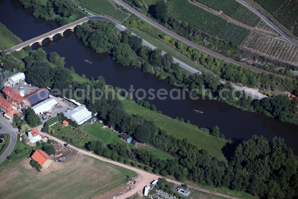 Aerial photograph Oberhausen an der Nahe - Reservoir near Oberhausen in the municipality of Bad Münster am Stein-Ebernburg in the state of Rhineland-Palatinate