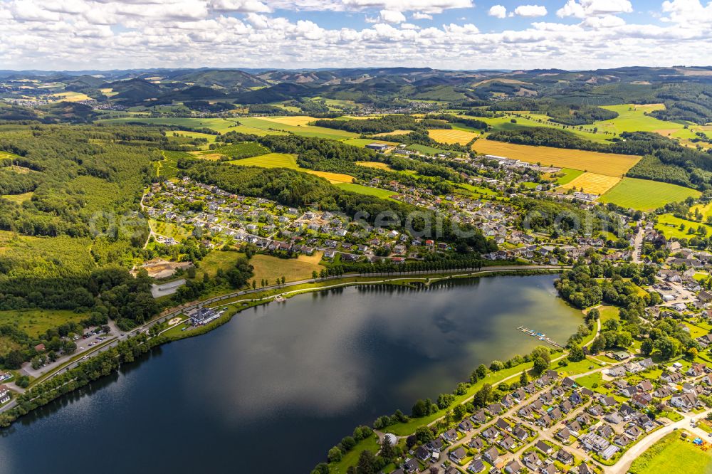 Aerial photograph Sundern (Sauerland) - Shore areas at the lake Sorpesee in Sundern (Sauerland) in the state North Rhine-Westphalia, Germany