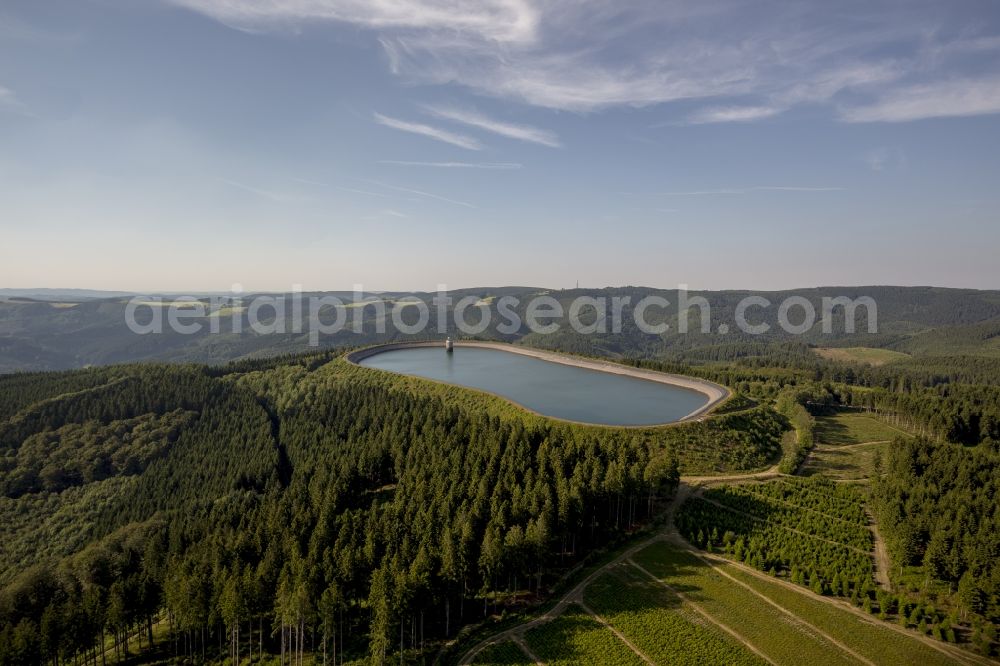 Finnentrop - Rönkhausen from above - The dam / reservoir / reservoirs Rönkhausen - Finnentrop