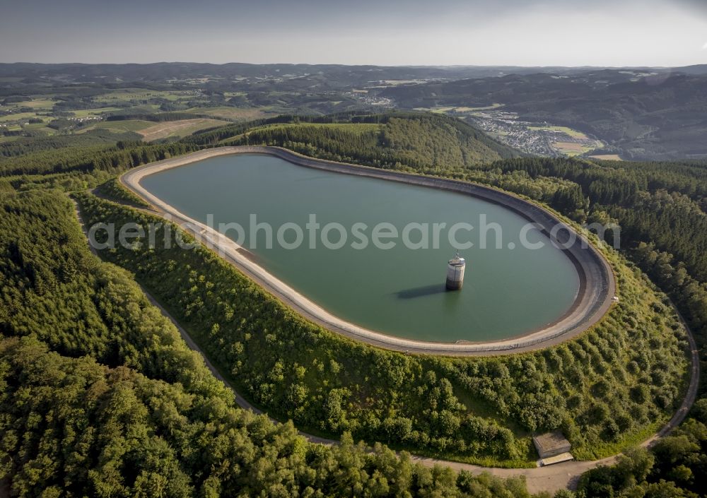 Aerial image Finnentrop - Rönkhausen - The dam / reservoir / reservoirs Rönkhausen - Finnentrop