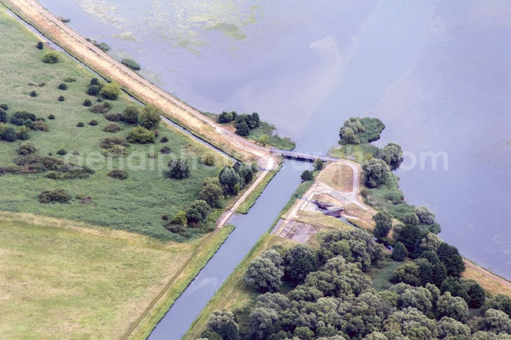 Aerial image Kelbra - Reservoir and dam Kelobra in Saxony-Anhalt