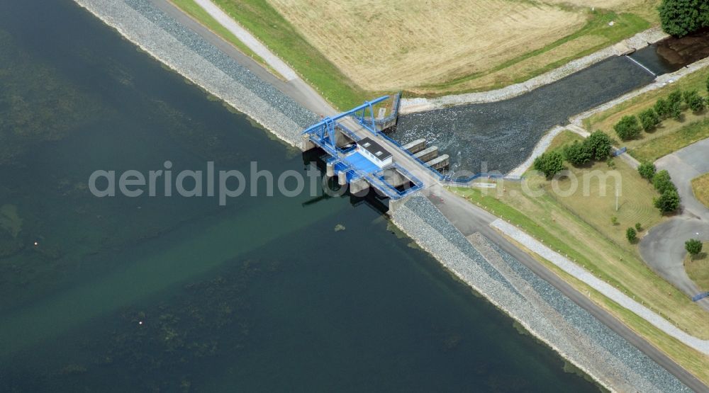 Kelbra from the bird's eye view: Reservoir and dam Kelobra in Saxony-Anhalt