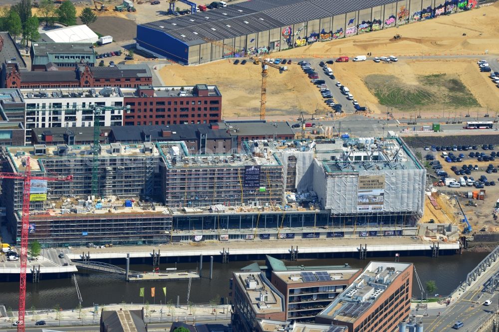 Aerial photograph Hamburg - Urban planning major project for construction of town houses on quarter-ensemble Elbarkaden in Hamburg