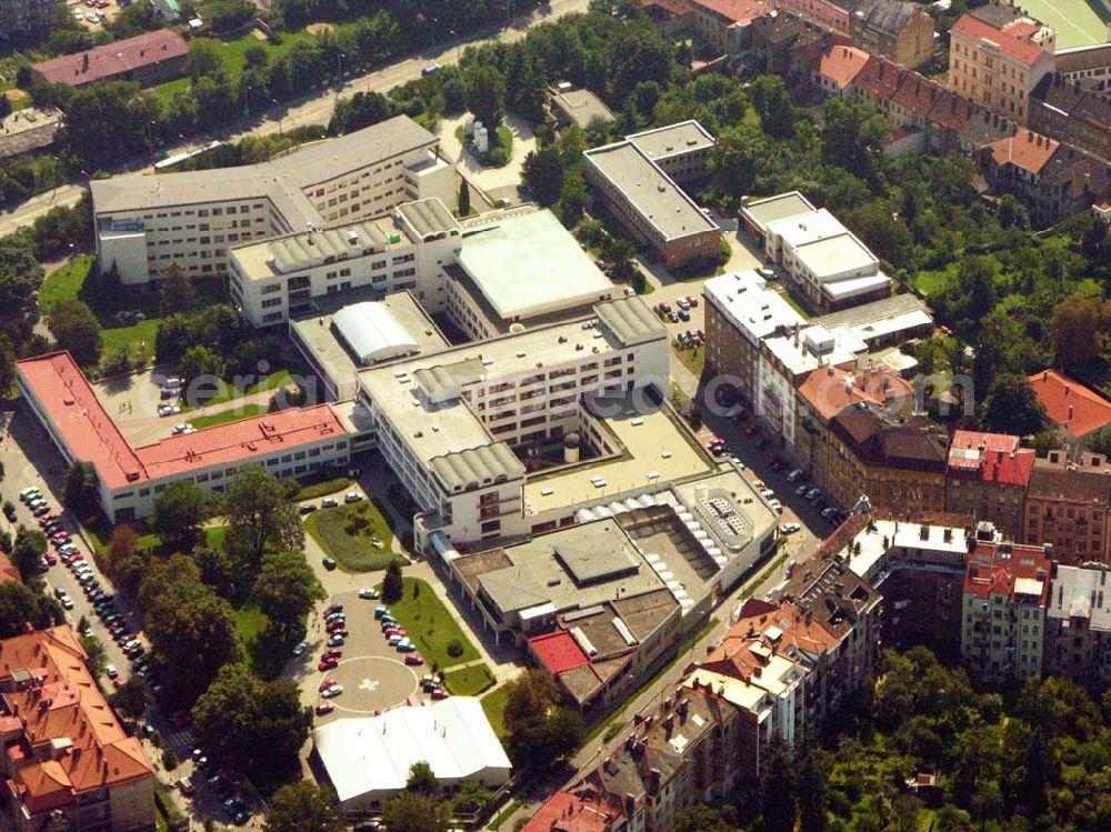 Brno (Brünn) from the bird's eye view: Blick auf das städtische Krankenhaus in Bnro (Brünn)