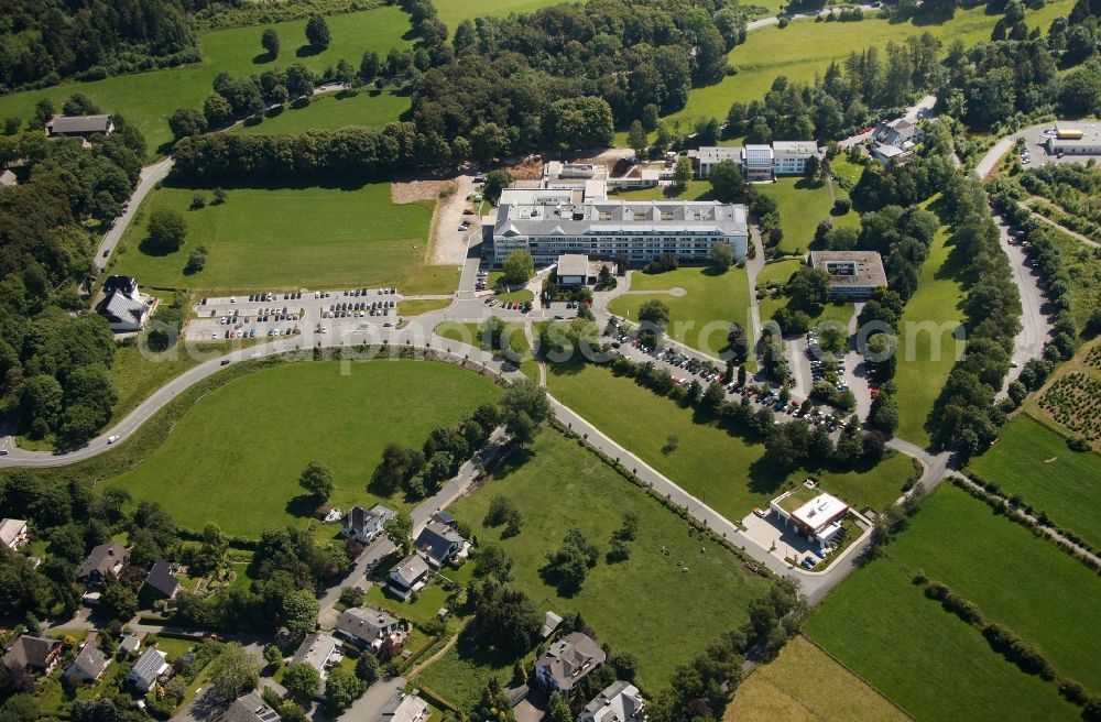 Aerial photograph Brilon - View of the municipal hospital Maria Hilf Brilon in the state North Rhine-Westphalia