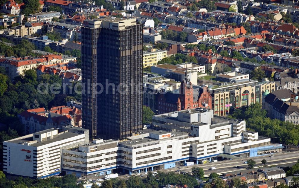 Berlin from the bird's eye view: View of the Steglitzer Kreisel, a building complex with an office tower in Berlins district of Steglitz