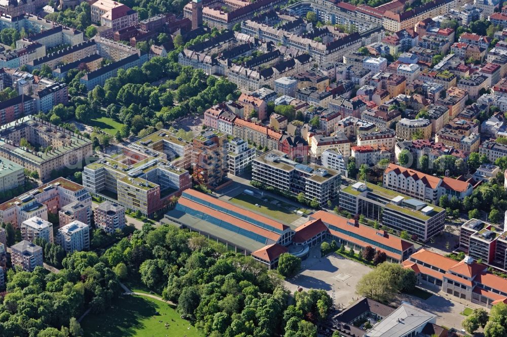 München from the bird's eye view: Museum Verkehrszentrum in Munich in the state Bavaria, Germany