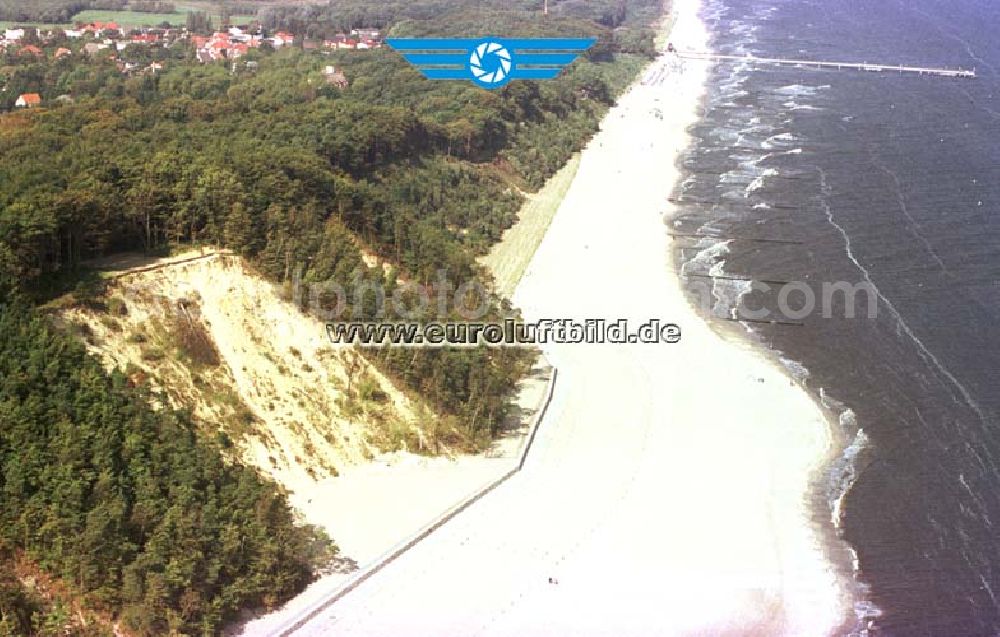 Aerial image Koserow / Usedom - Mecklenburg-Vorpommern - Steilstrand Koserow.