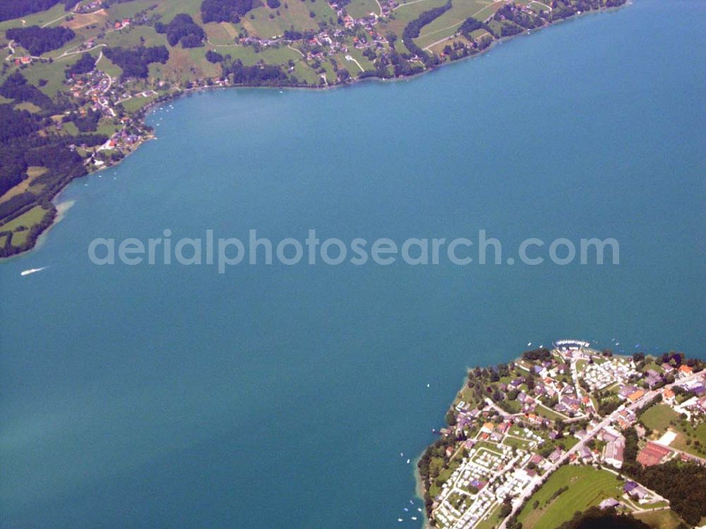 Steinbach (Österreich) from above - Blick auf den Attersee (Kammersee) im Höllengebirge bei Steinbach in Oberösterreich