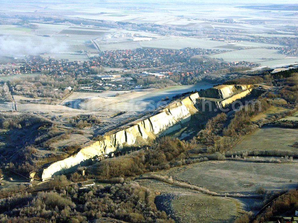 Aerial photograph Göttingerode - 10.12.2004 Göttingerode, Sandsteinbruch Göttingerode (zu Bad Harzburg).