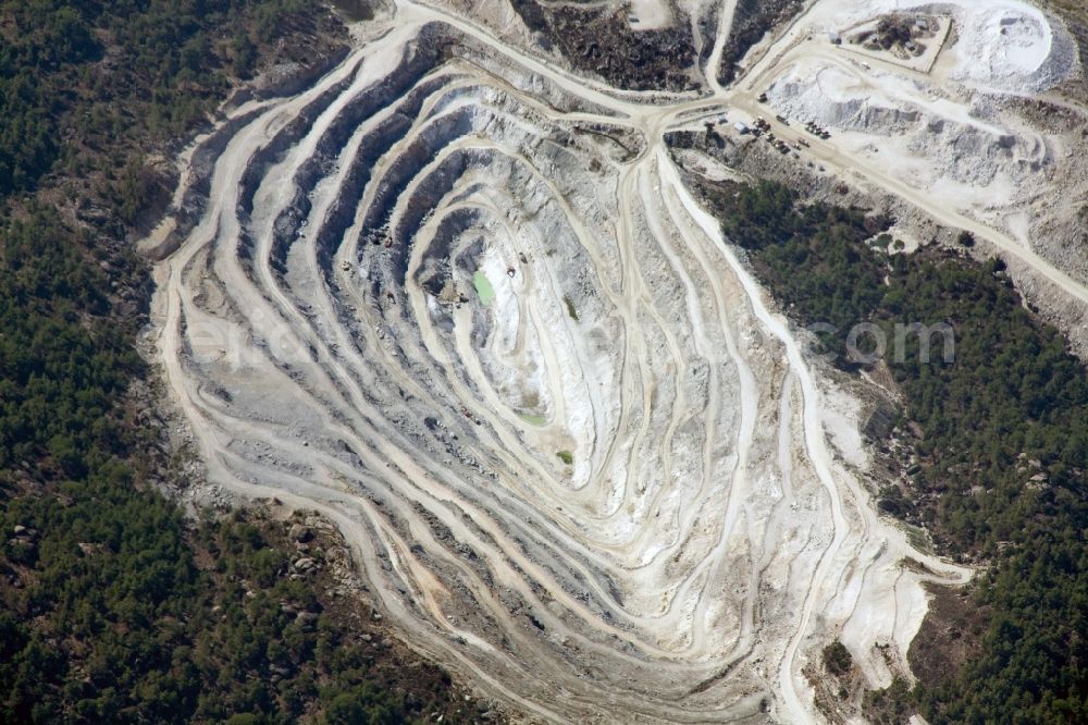 Aerial photograph Ovapinari - Quarry near Ovapinari in the province of Aydin in Turkey