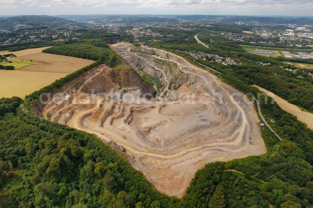 Hagen from the bird's eye view: View of the quarry Donnerkuhle in Hagen in the state North Rhine-Westphalia