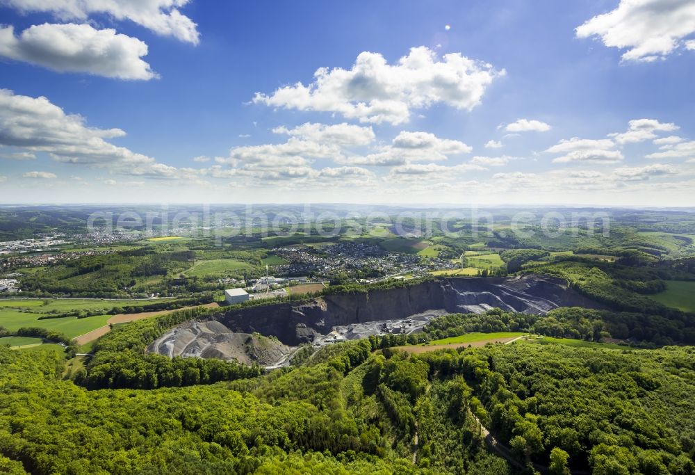 Aerial photograph Arnsberg - Quarry to Ebel in Arnsberg in the state North Rhine-Westphalia