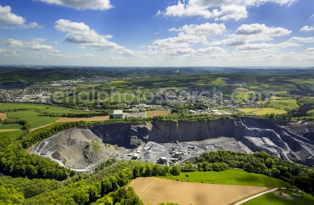 Arnsberg from above - Quarry to Ebel in Arnsberg in the state North Rhine-Westphalia