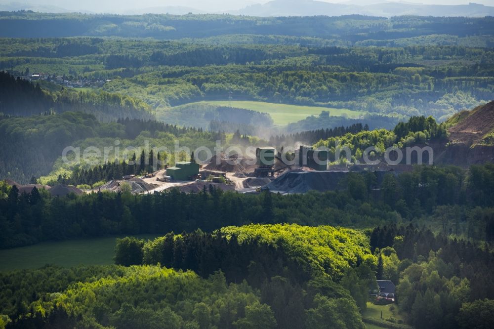 Arnsberg from the bird's eye view: Quarry to Ebel in Arnsberg in the state North Rhine-Westphalia