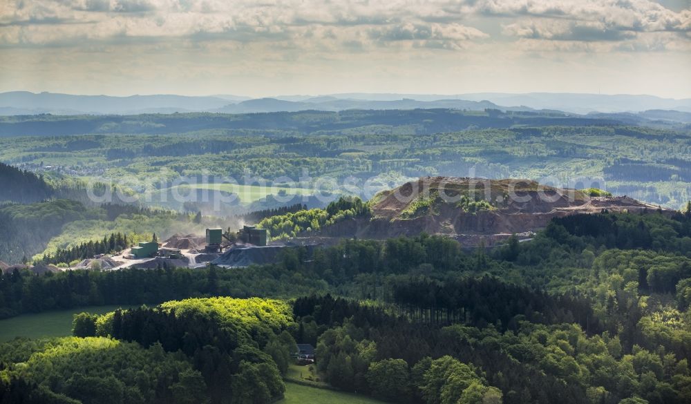 Aerial image Arnsberg - Quarry to Ebel in Arnsberg in the state North Rhine-Westphalia